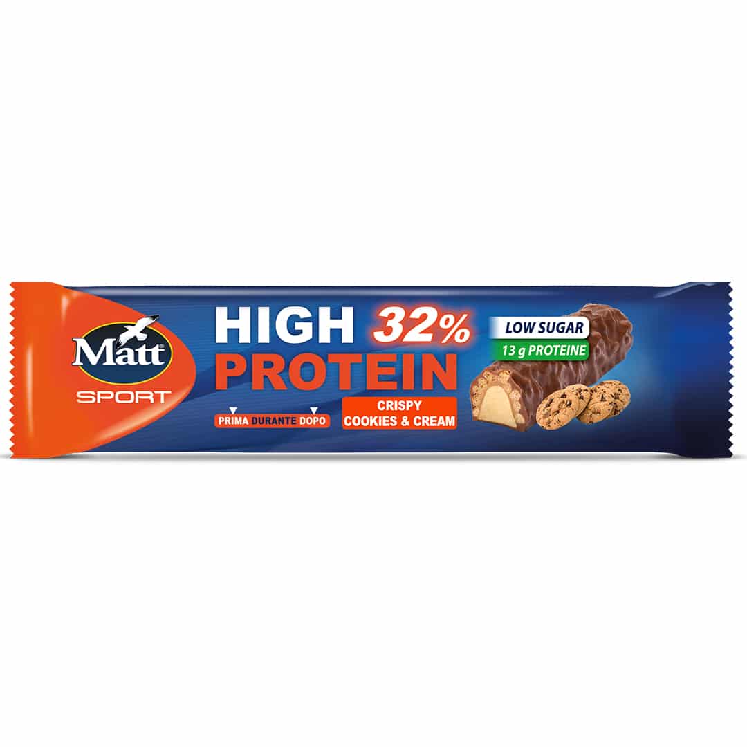 Matt Sport High Protein Crispy Cookies & Cream Barretta Proteica 40g