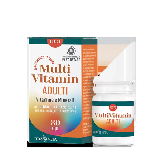 Erba Vita MultiVitamin Adulti Vitamine E Minerali 30 Compresse