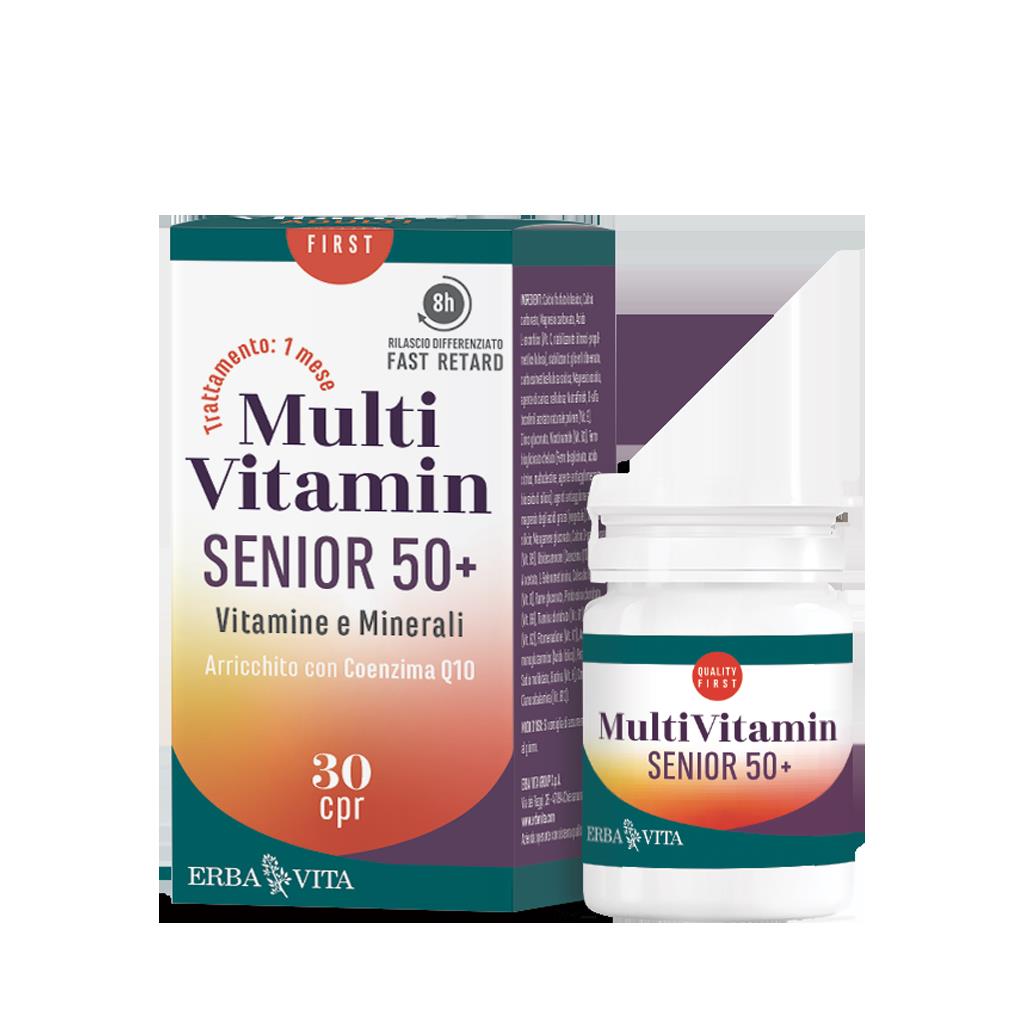 Erba Vita MultiVitamin Senior 50+ Vitamine E Minerali 30 Compresse