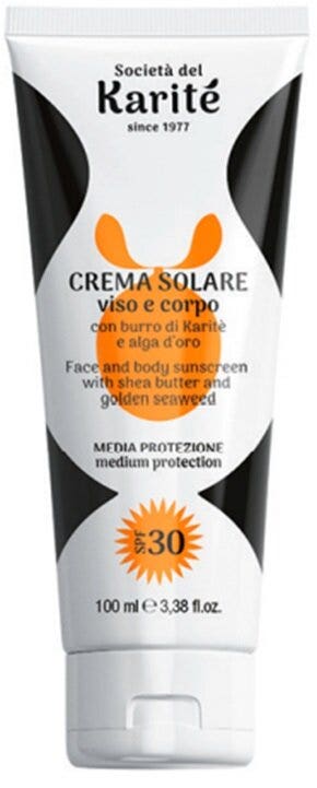 Karité Crema Solare Viso E Corpo SPF30 100ml