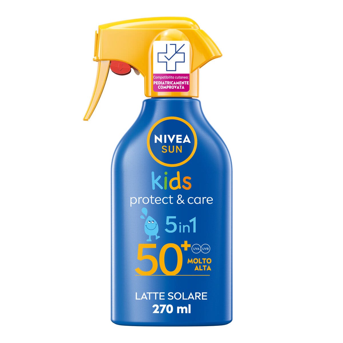 Nivea Sun Spray Solare Kids Protect & Care Fp50+ 270ml Crema Solare Per Bambini Waterproof