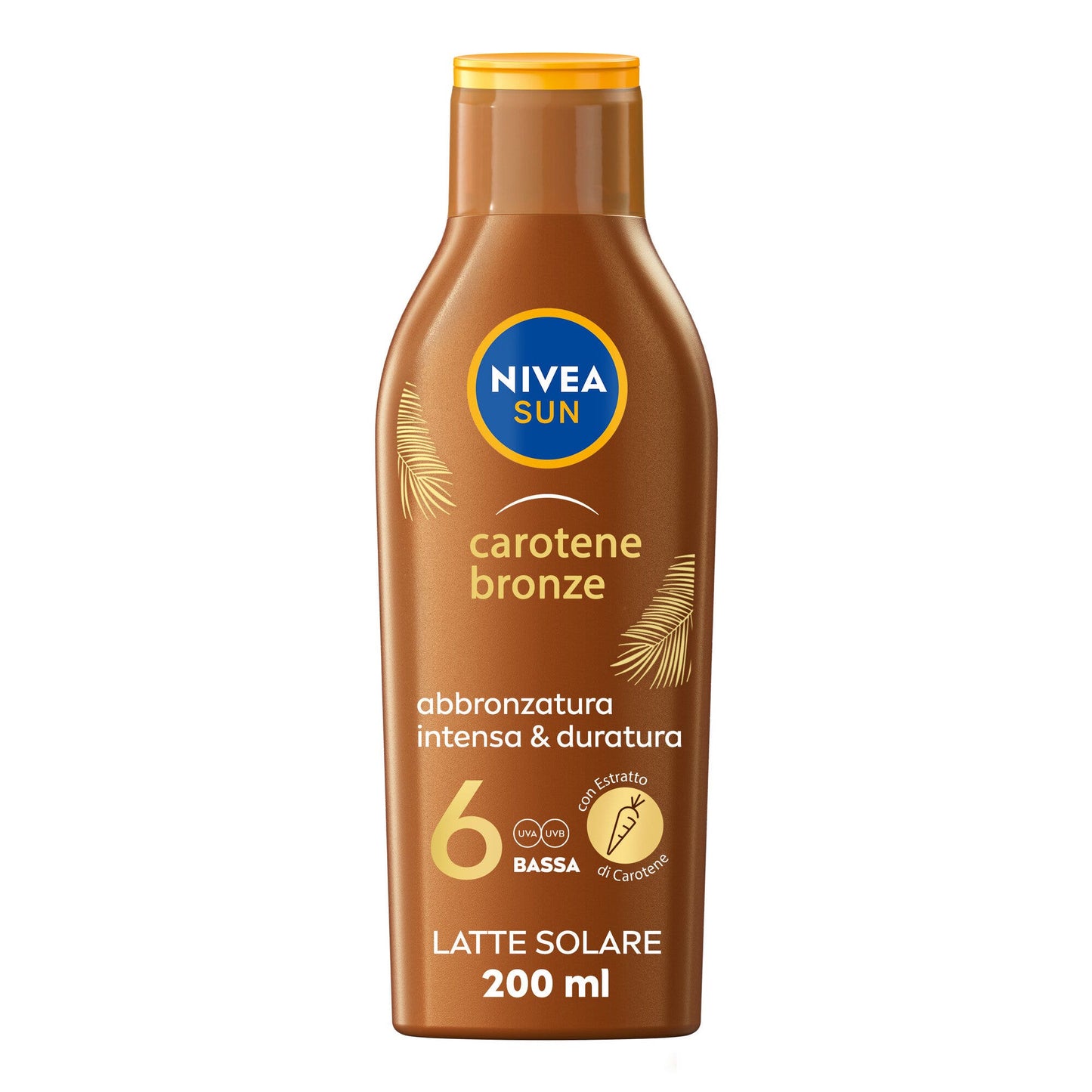 Nivea Sun Latte Solare Carotene Bronze Fp6 200ml Crema Solare Abbronzante Fp6 Per Una Pelle Dorata