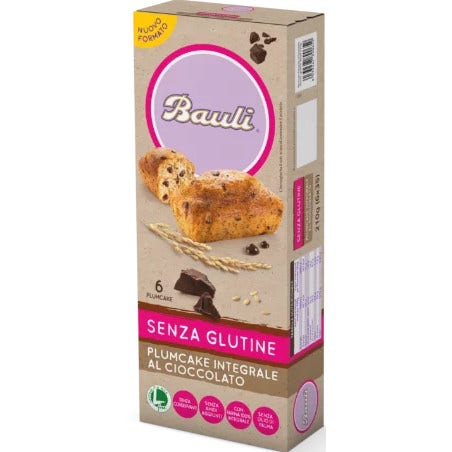 Bauli Plumcake Integrali Cioccolato Senza Glutine 6x35g