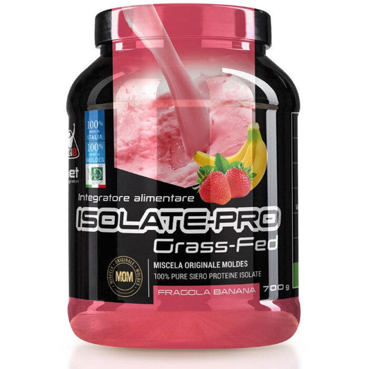 Net Integratori Isolate Pro Grass-Fed Proteine Isolate Gusto Fragola & Banana 700g