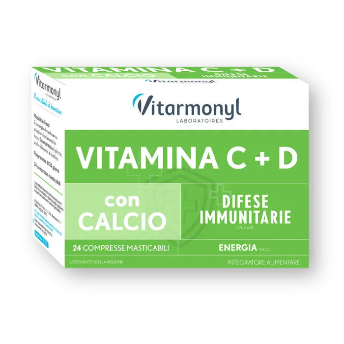 Vitarmonyl Vitamina C+D 24 Compresse Masticabili