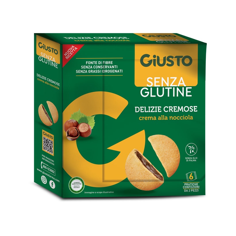 Giusto Senza Glutine Delizie Cremose Alla Nocciola 180g