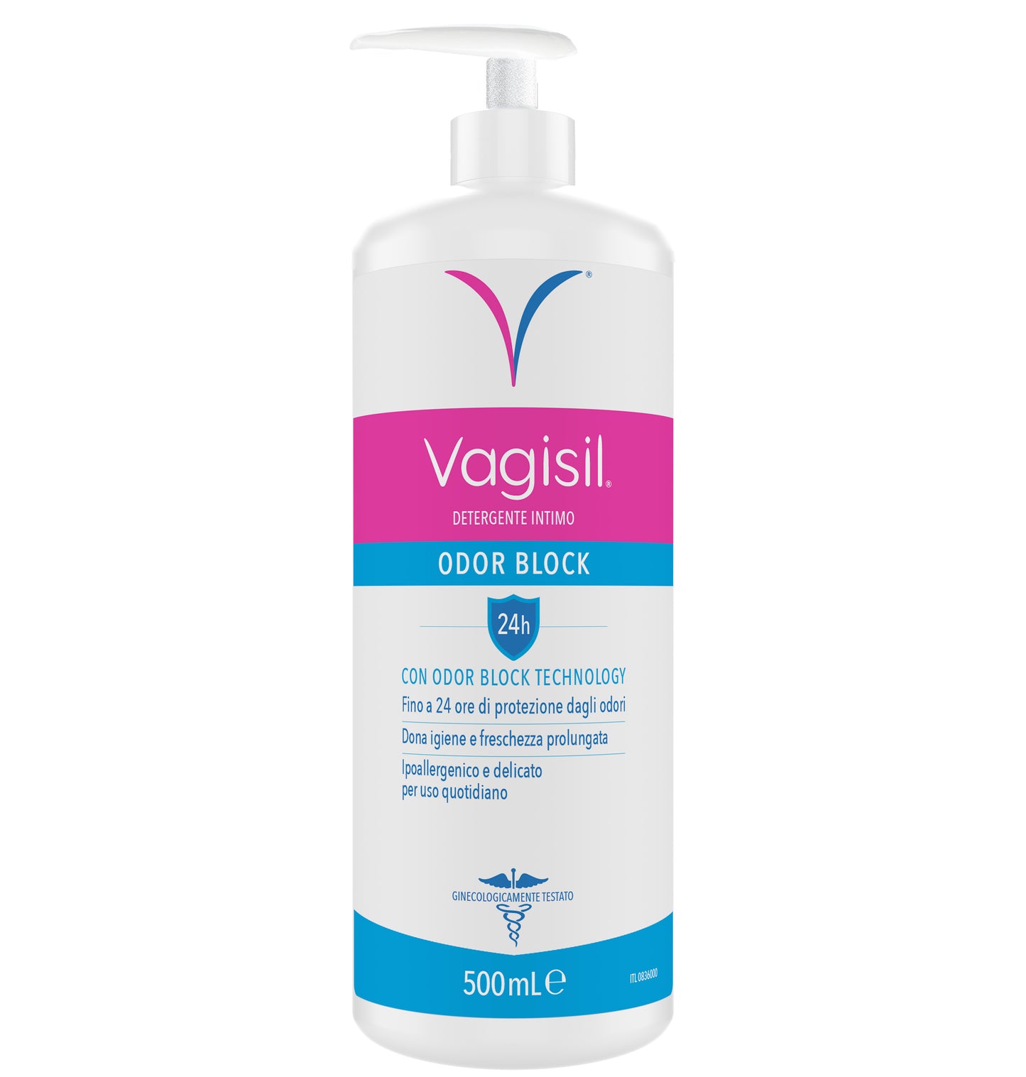 Vagisil Detergente Intimo Odor Block Per l&apos;Igiene Quotidiana Rinfrescante Con Aloe Vera 500ml