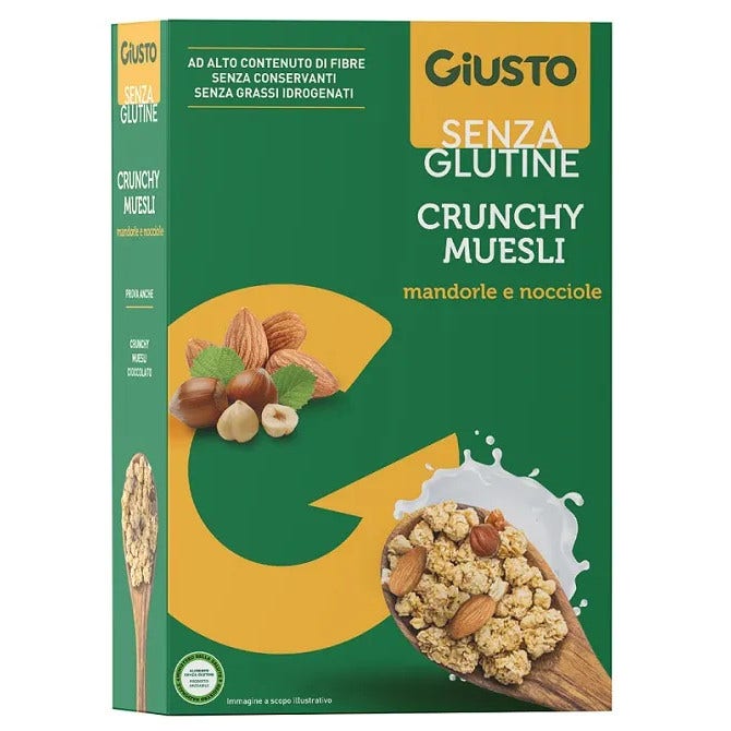 Giusto Senza Glutine Crunchy Muesli Mandorle E Nocciole 375g