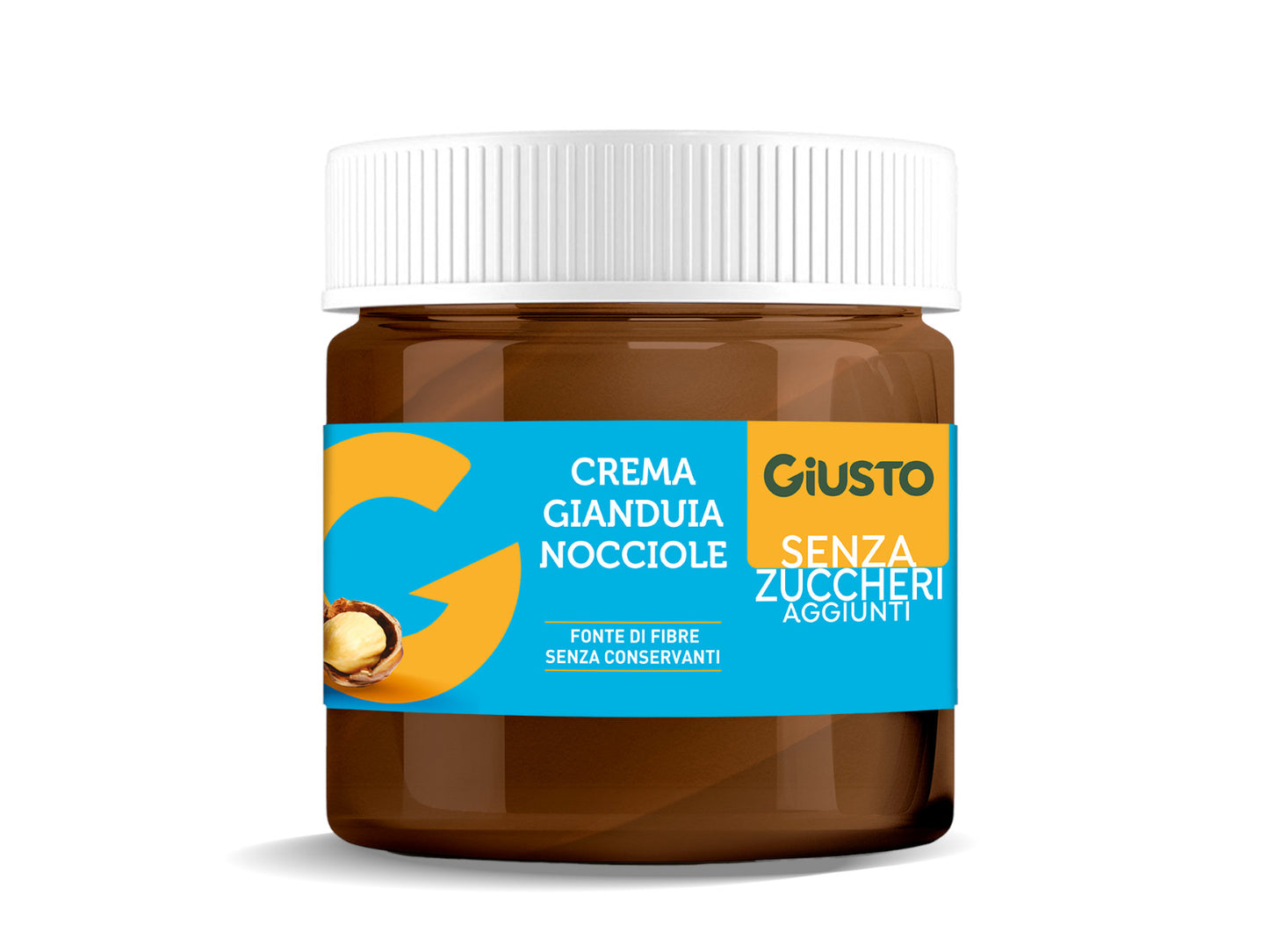 Giusto Crema Spalmabile Gianduia E Nocciole Senza Zucchero 200g