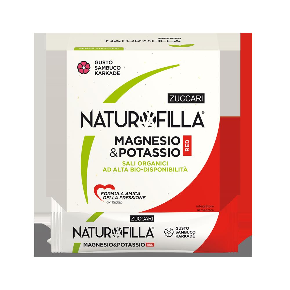 Naturofilla Magnesio E Potassio Red Gusto Sambuco E Karkadè 28 Stick