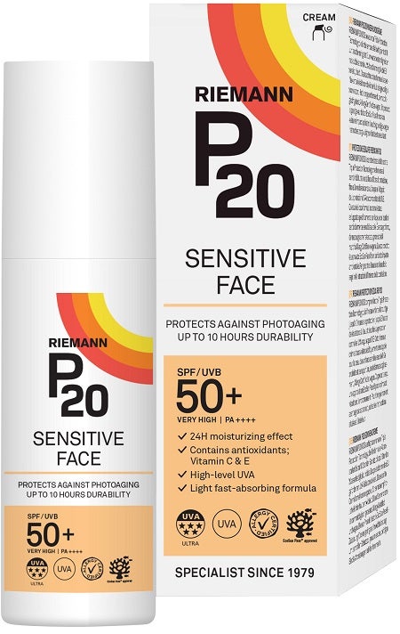 Riemann P20 Protezione Solare Viso Pelli Sensibili 50ml SPF50+