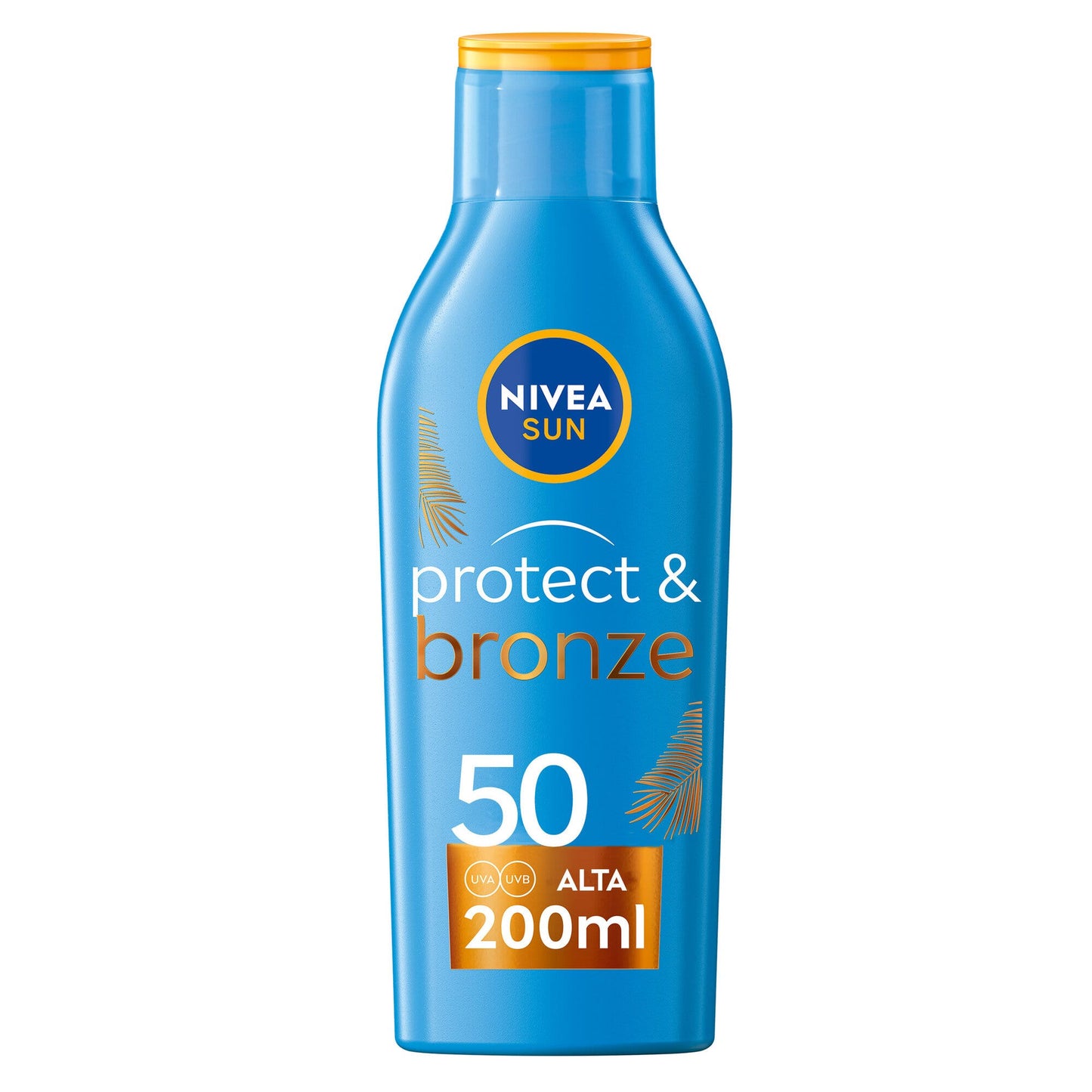 Nivea Sun Latte Solare Protect & Bronze Fp50 200ml Crema Solare 50 Per Un'abbronzatura Dorata