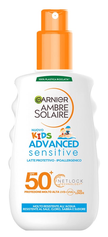 Garnier Ambre Solaire Advance Sensitive Latte Protettivo Bambini Spray 200ml SPF50+