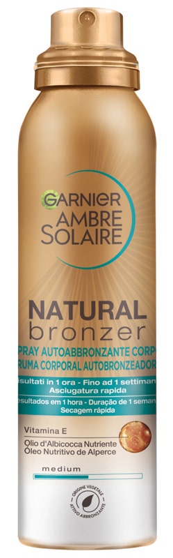 Garnier Ambre Solaire Natural Bronzer Spray Autoabbronzante Corpo 150ml