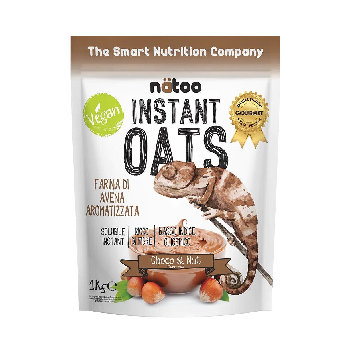 Instant Oats Farina D'avena Aromatizzata Gusto Chocolate & Nuts 1kg