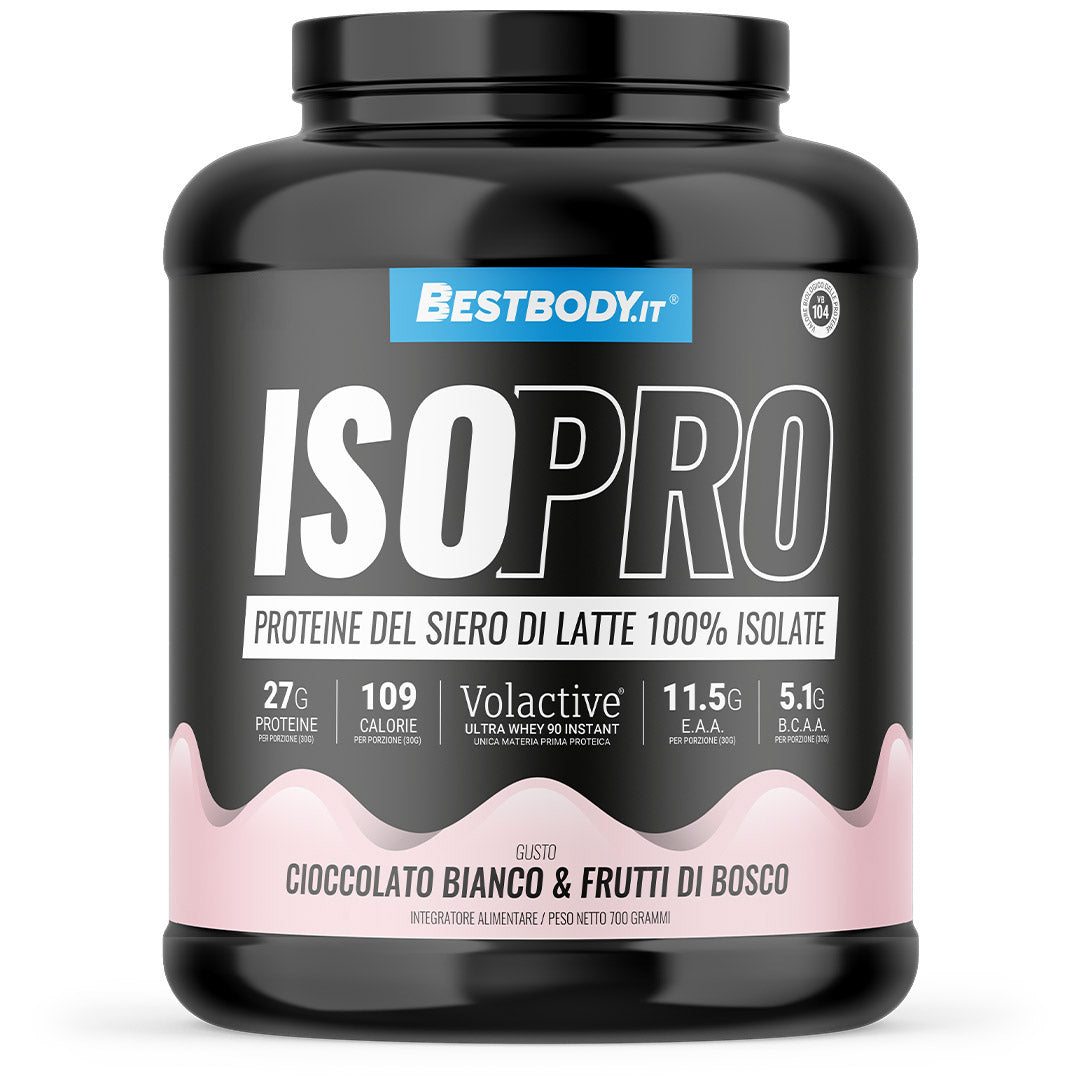 IsoPro 100% Isolate Volactive&#174; (700g) Gusto: Cioccolato Bianco Frutti di Bosco