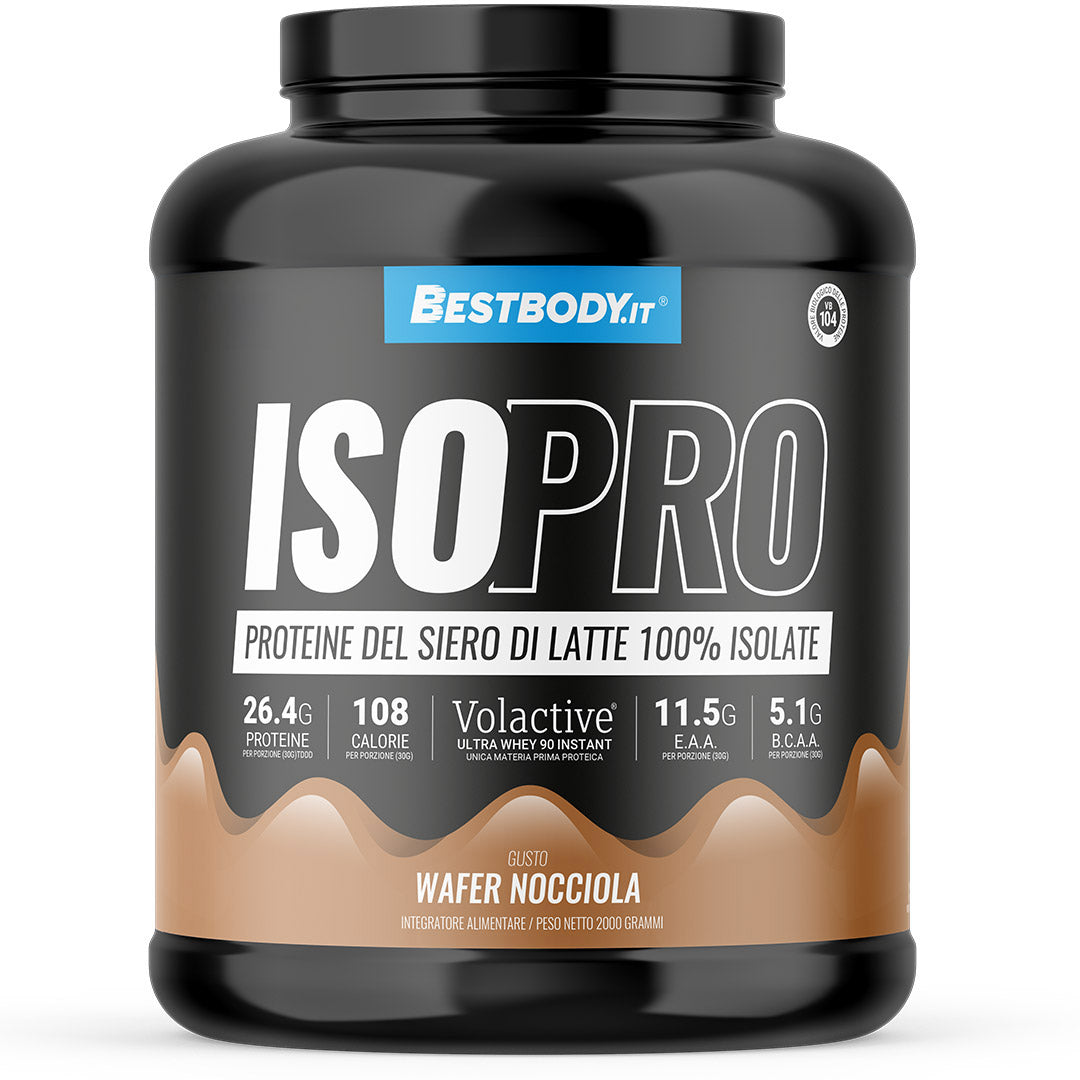 IsoPro 100% Isolate Volactive&#174; (2Kg) Gusto: Wafer Nocciola