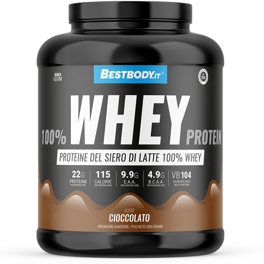 100% Whey Protein (2Kg) Gusto: Cioccolato