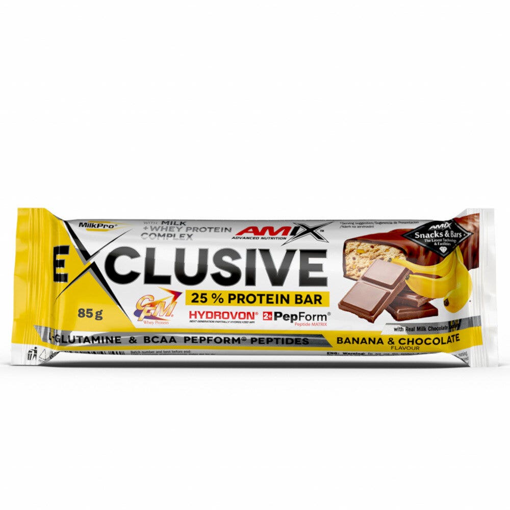 Newtritions Amix Exclusive Protein Bar Barretta Proteica Gusto Banana & Cioccolato 85g