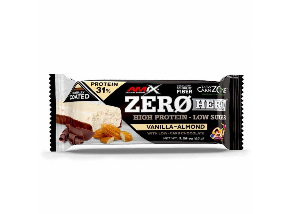 Amix Zero Hero 31% Protein Bar Barretta Proteica Gusto Vaniglia & Mandorla 65g