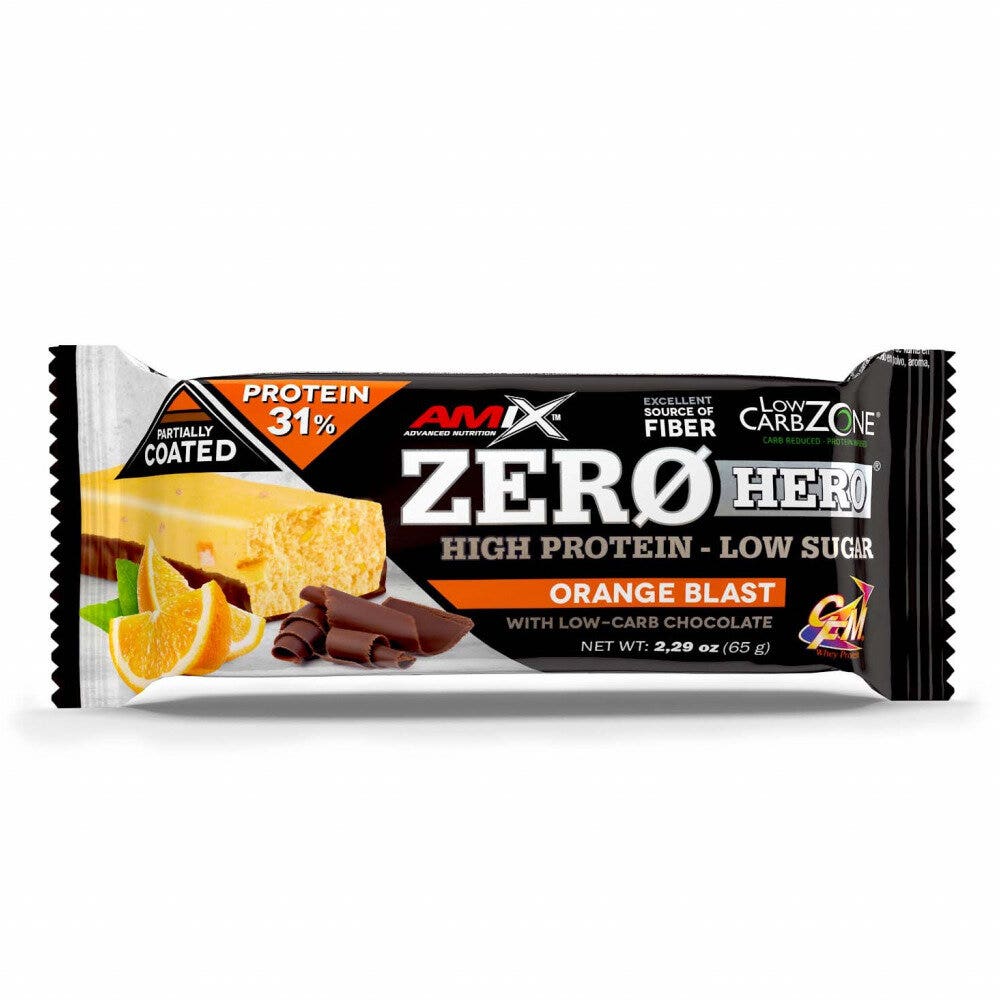 Amix Zero Hero 31% Protein Bar Barretta Proteica Gusto Arancia 65g