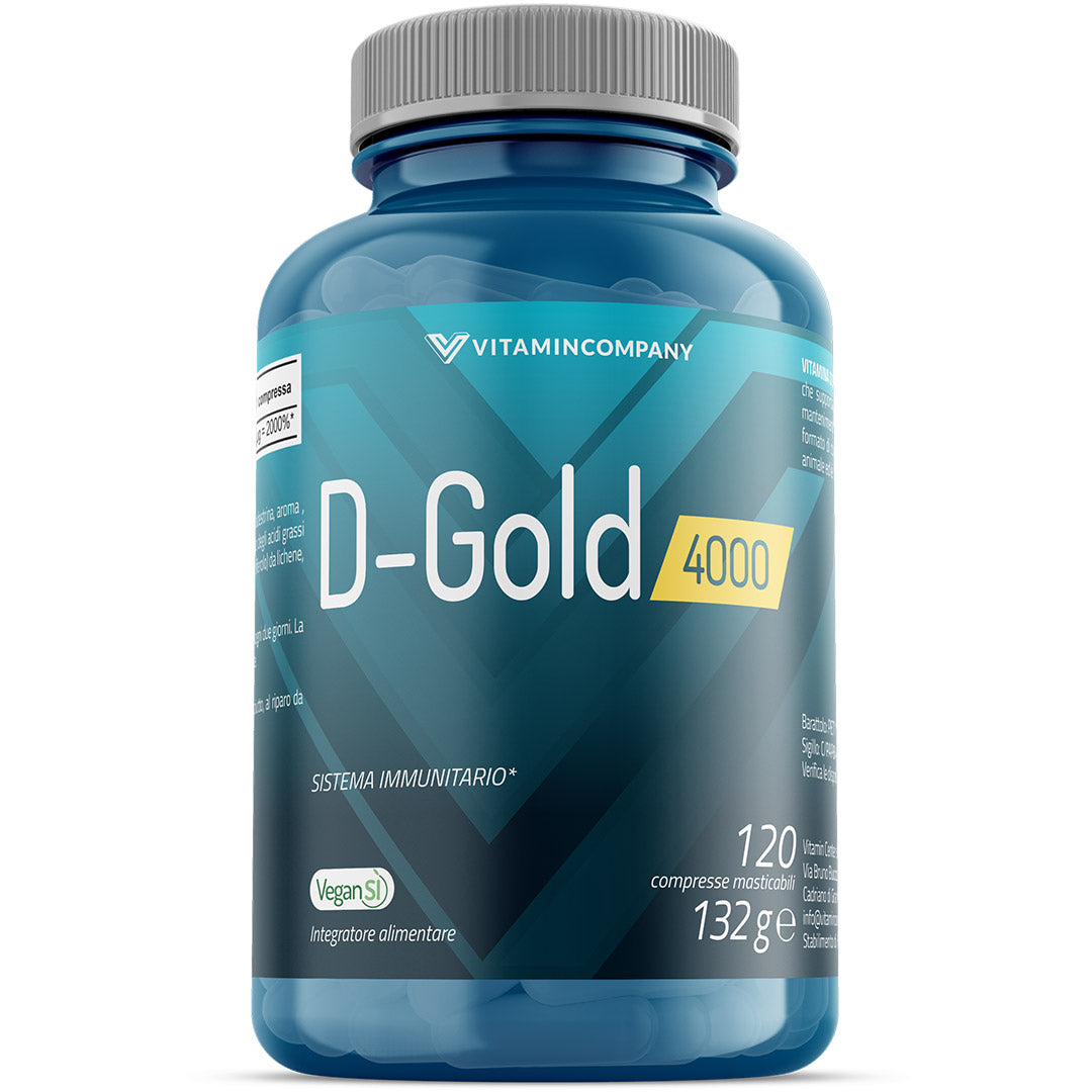 Vitamina D Gold 4000 UI 120 Cpr Masticabile Arancia